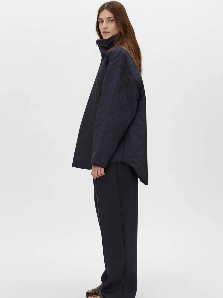 Santal Quilted Pull Over - Navy