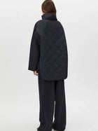 Santal Quilted Pull Over - Navy