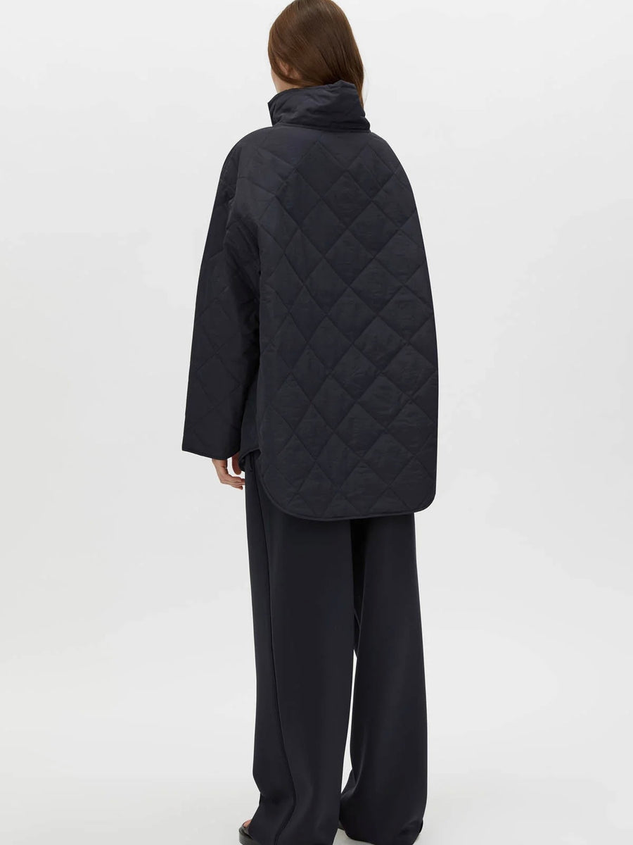 Santal Quilted Pull Over - Navy