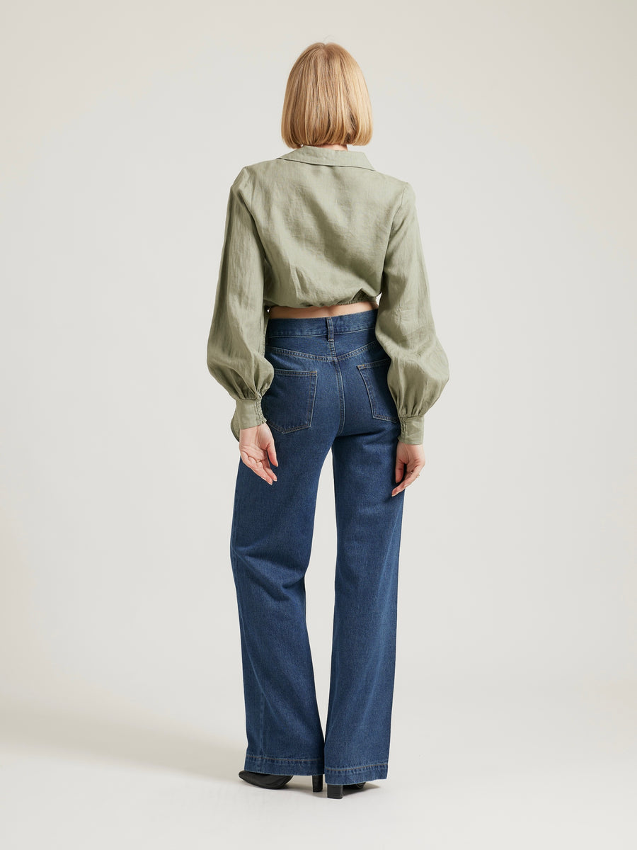 Adele Wrap Top - Sage