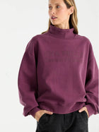 Gracie High Neck Sweater - Plum