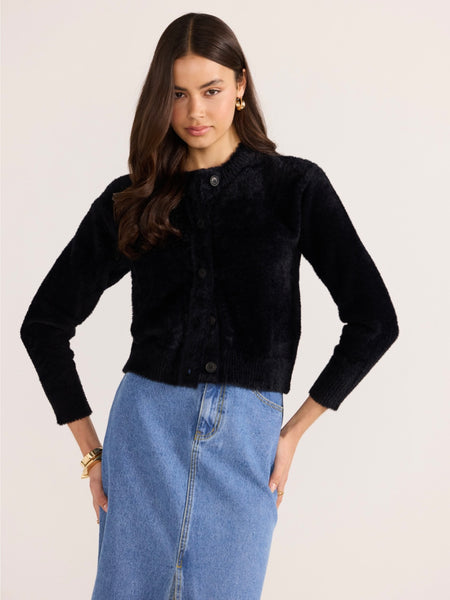 Rowan Fluffy Cardi - Black