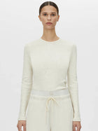 Nora Monogram Top - Ivory Marle