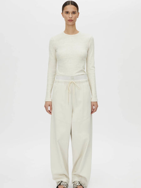 Nora Monogram Top - Ivory Marle