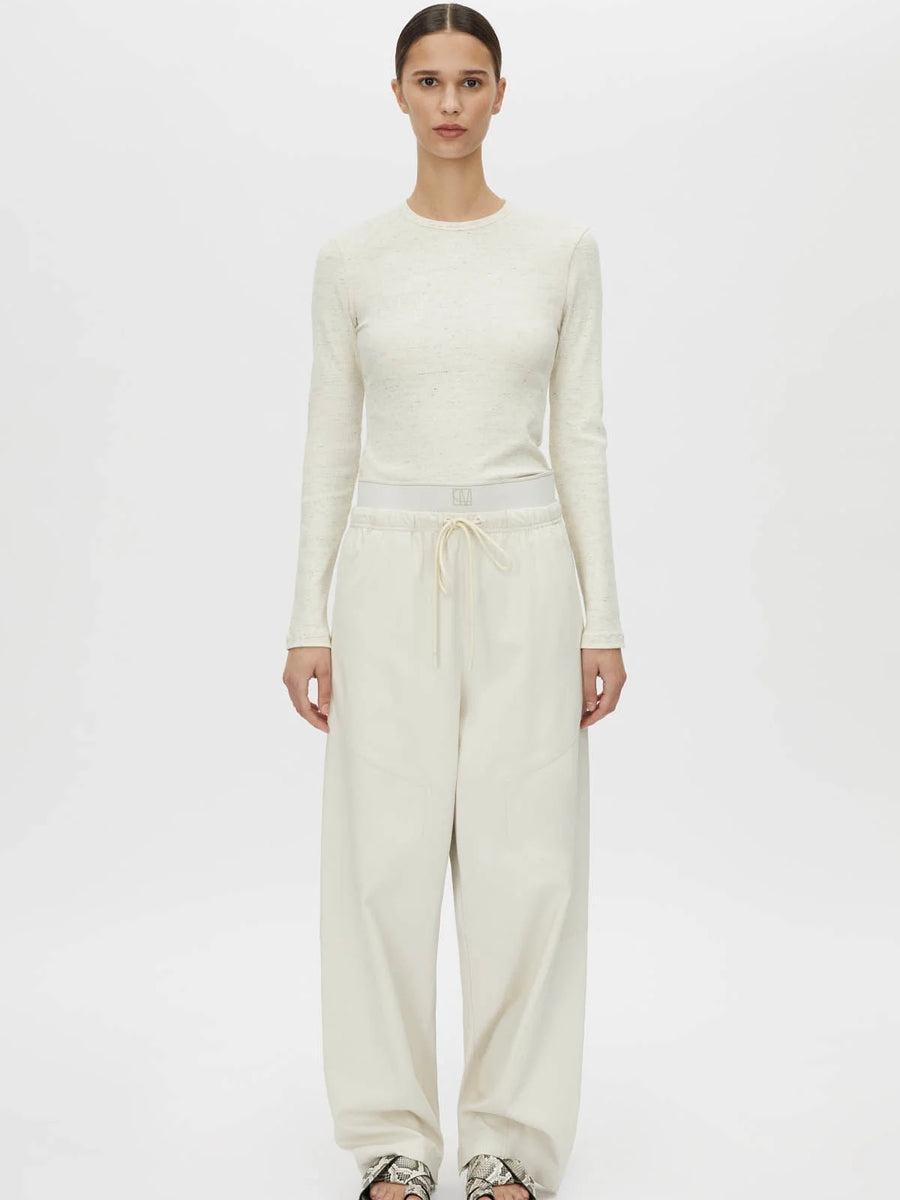 Nora Monogram Top - Ivory Marle