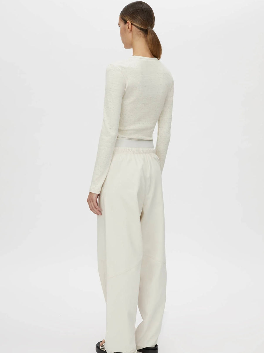 Nora Monogram Top - Ivory Marle