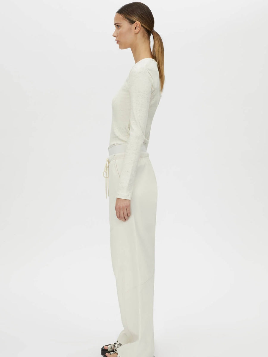 Nora Monogram Top - Ivory Marle