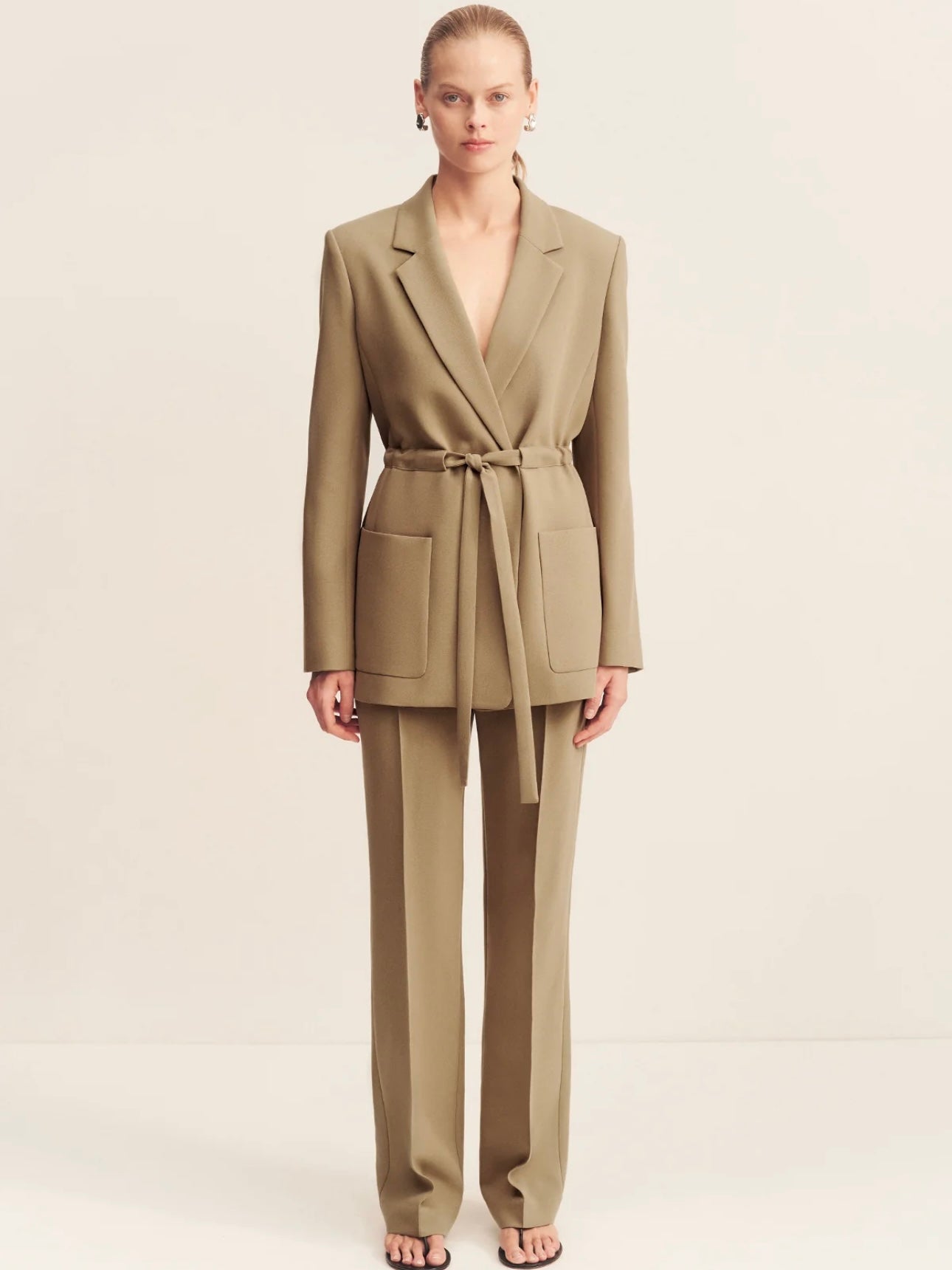 Irena Oversized Belted Blazer