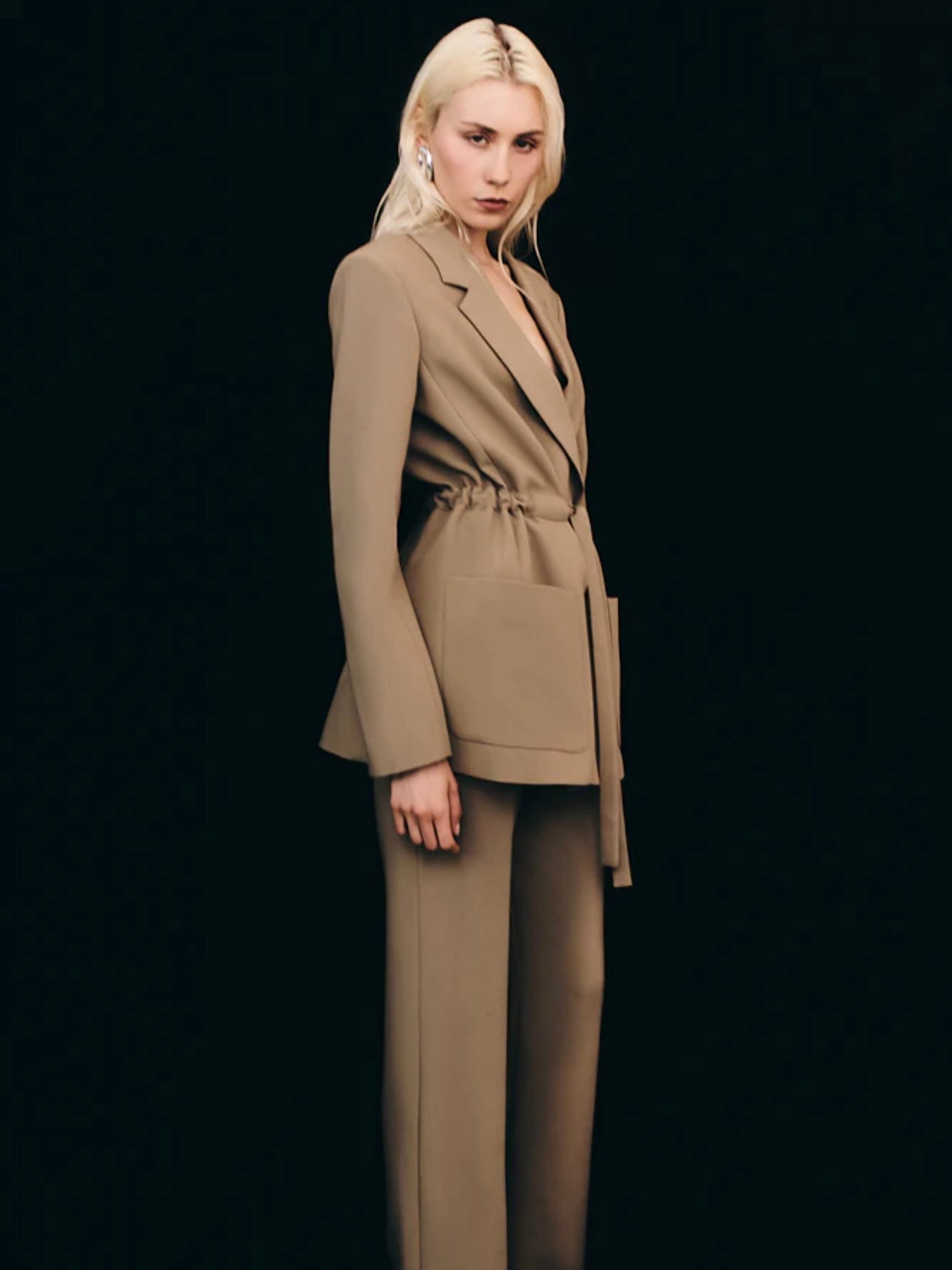 Irena Oversized Belted Blazer