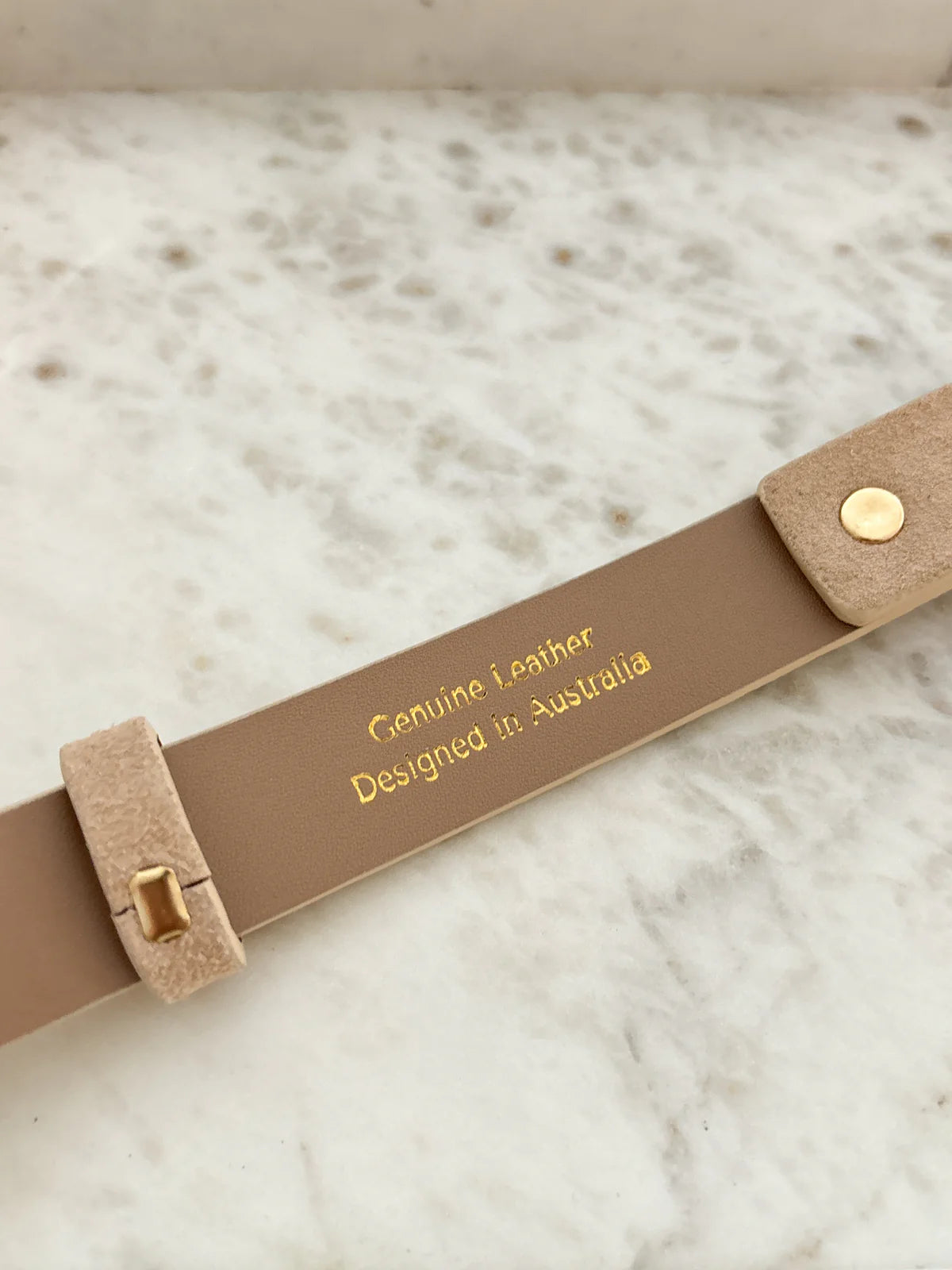 Halley Suede Belt - Stone