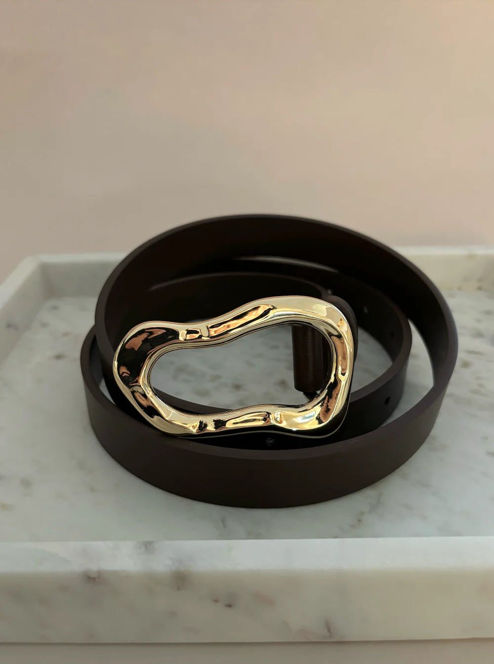 Sarah Buckle Belt - Chocolate