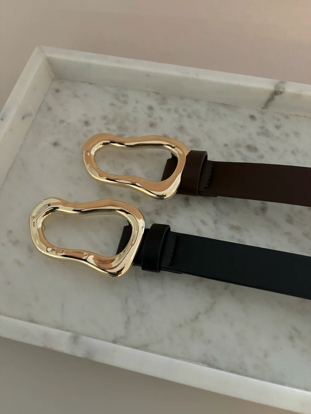 Sarah Buckle Belt - Chocolate