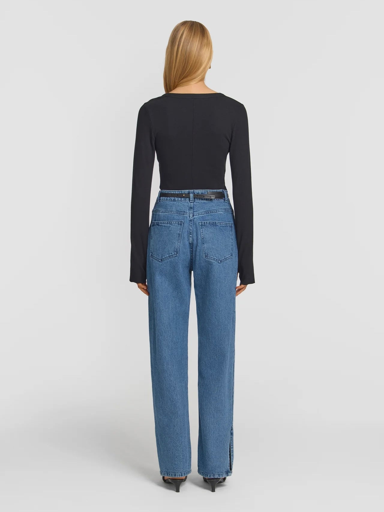 Clique Rib Henley - Black