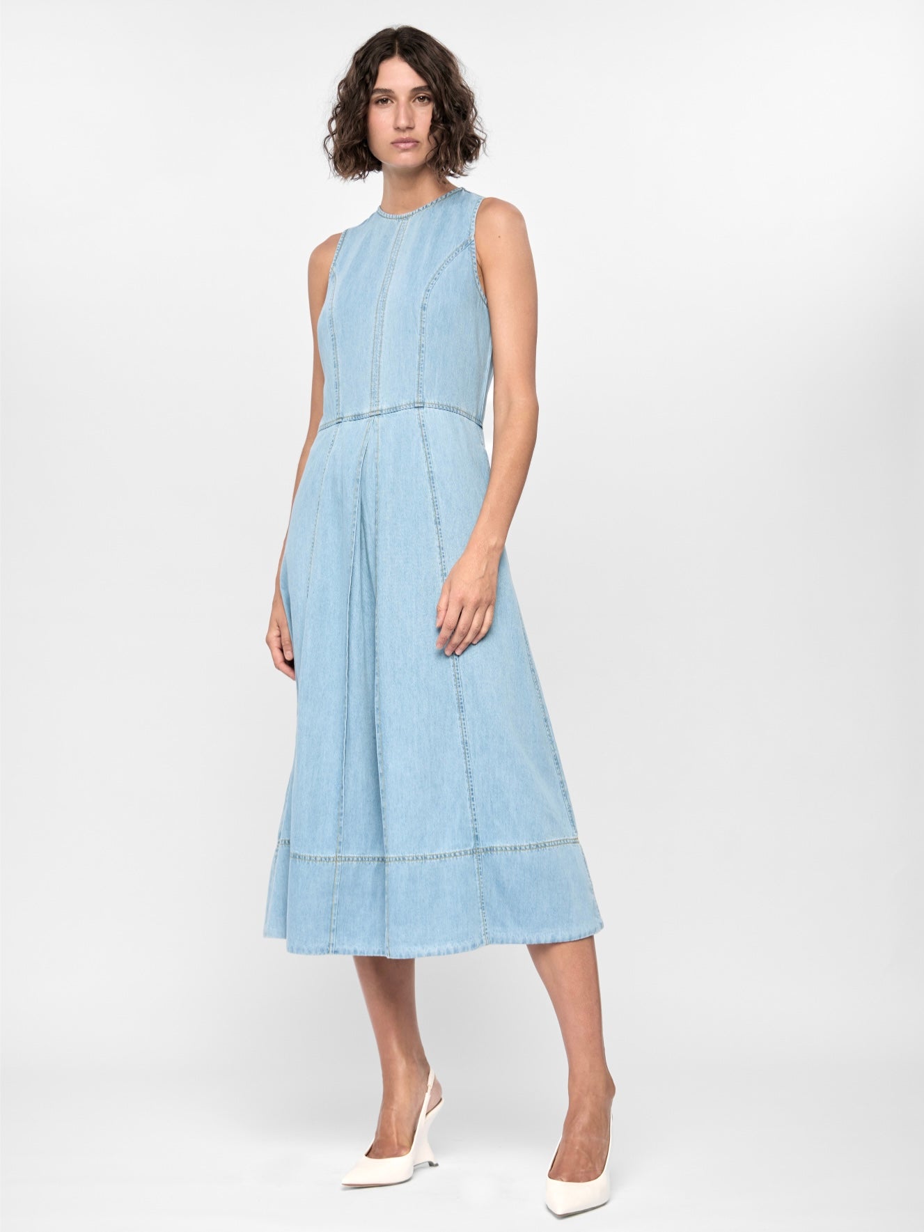 Amelia Chambray Midi Dress