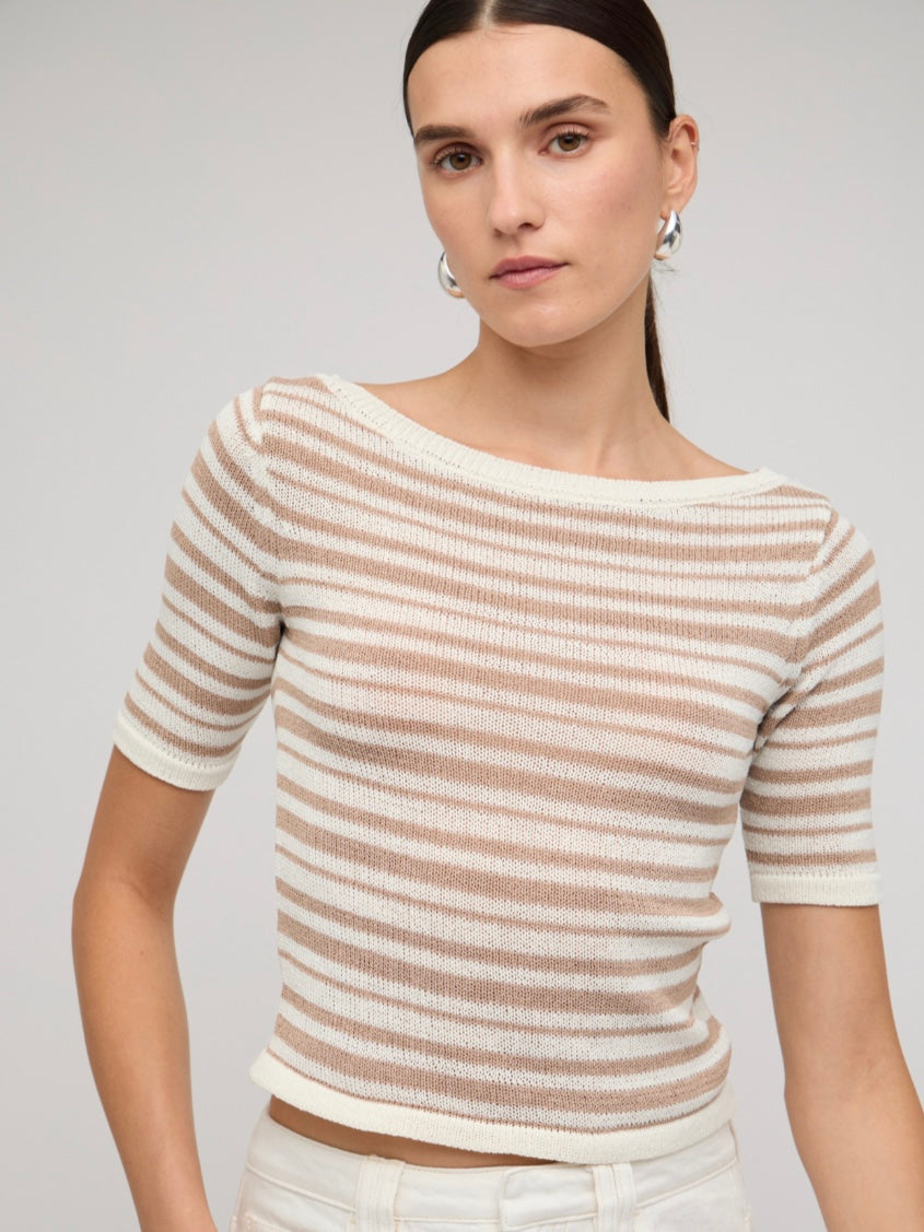 Echo Stripe Knit Tee
