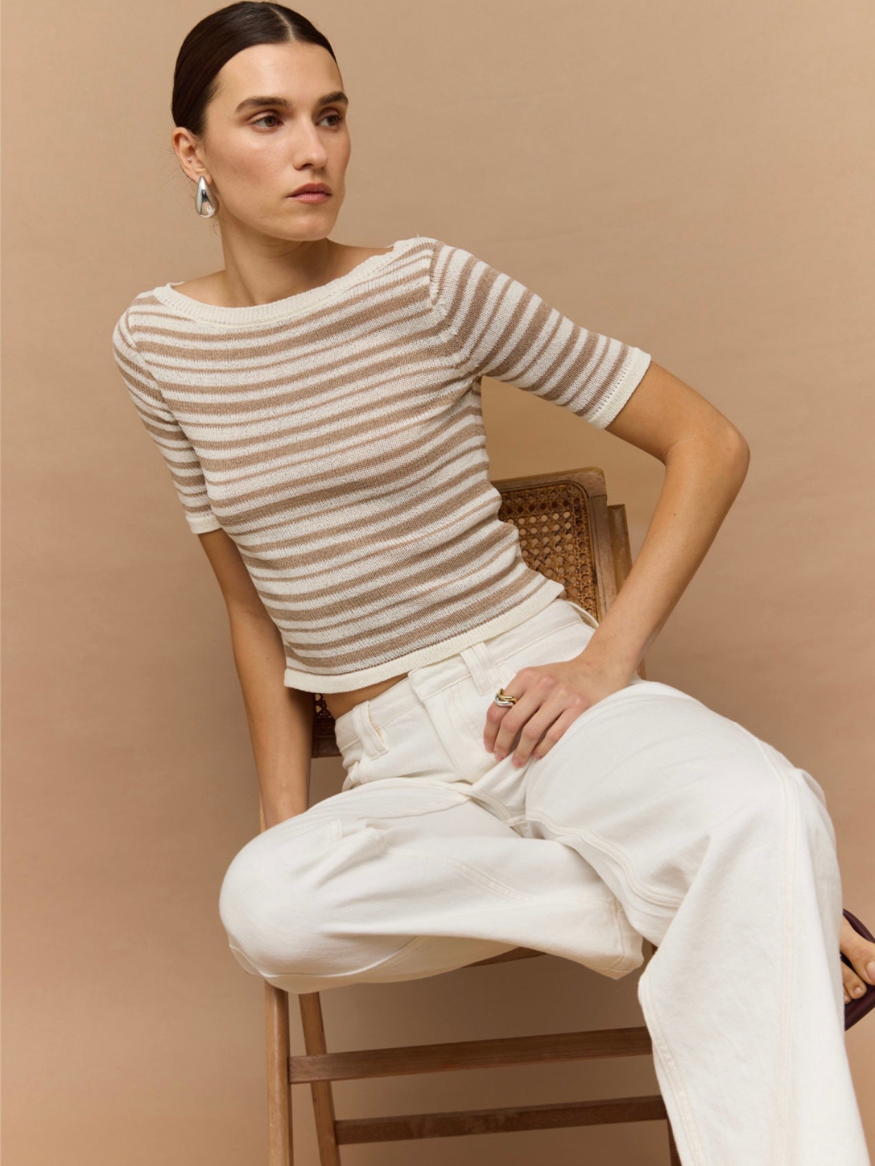 Echo Stripe Knit Tee