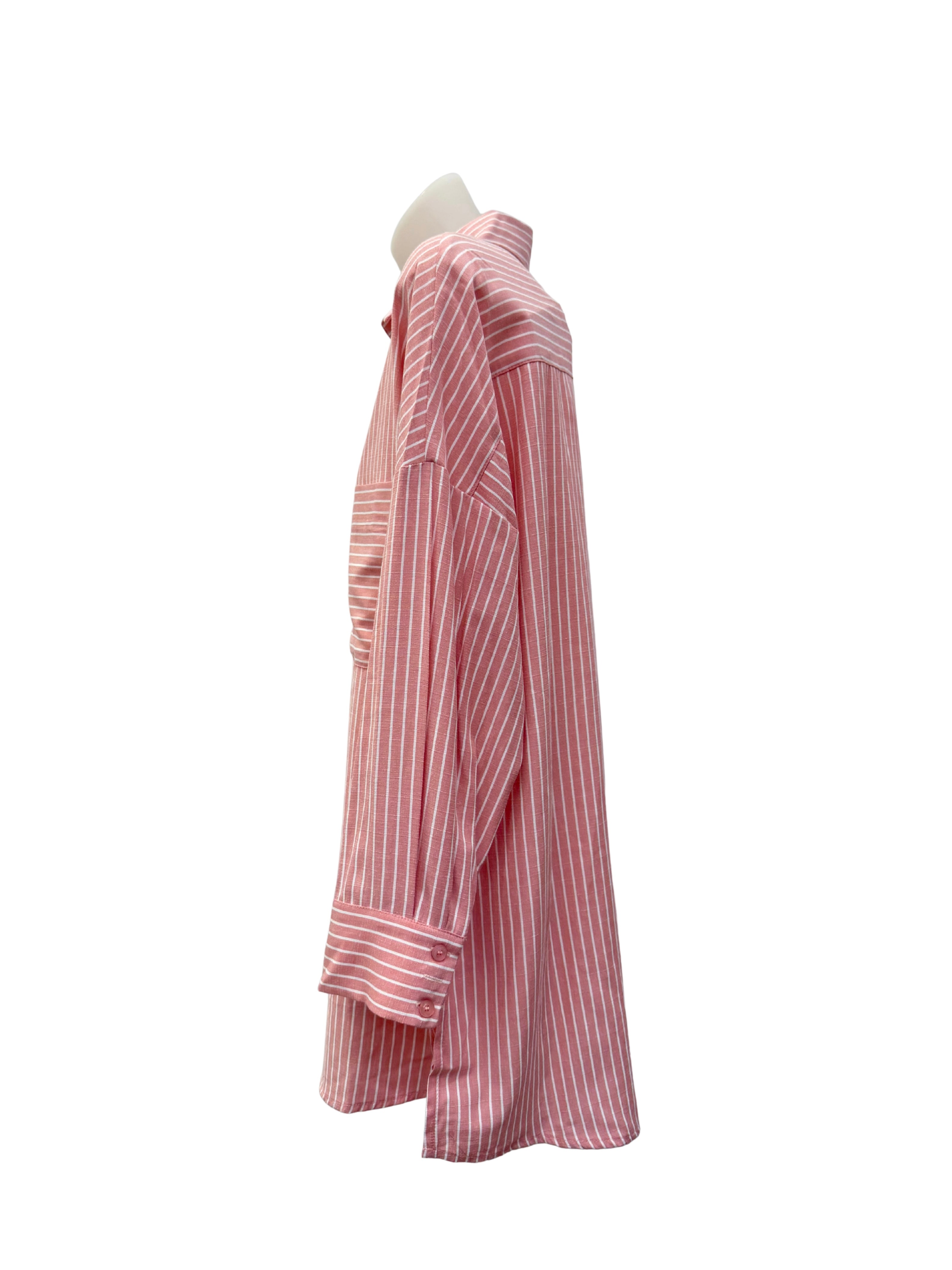 Curtis Stripe Shirt - Salmon
