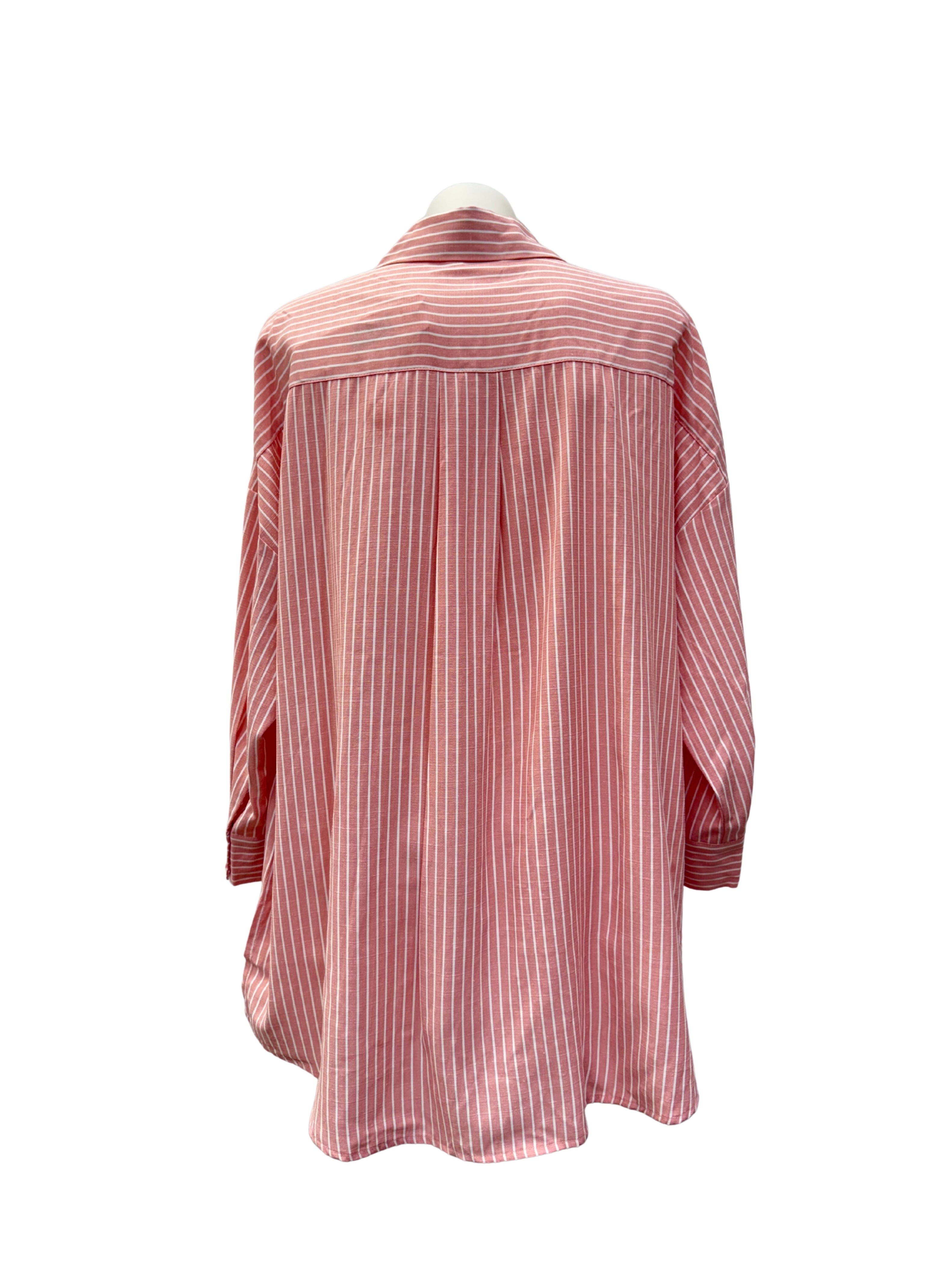 Curtis Stripe Shirt - Salmon