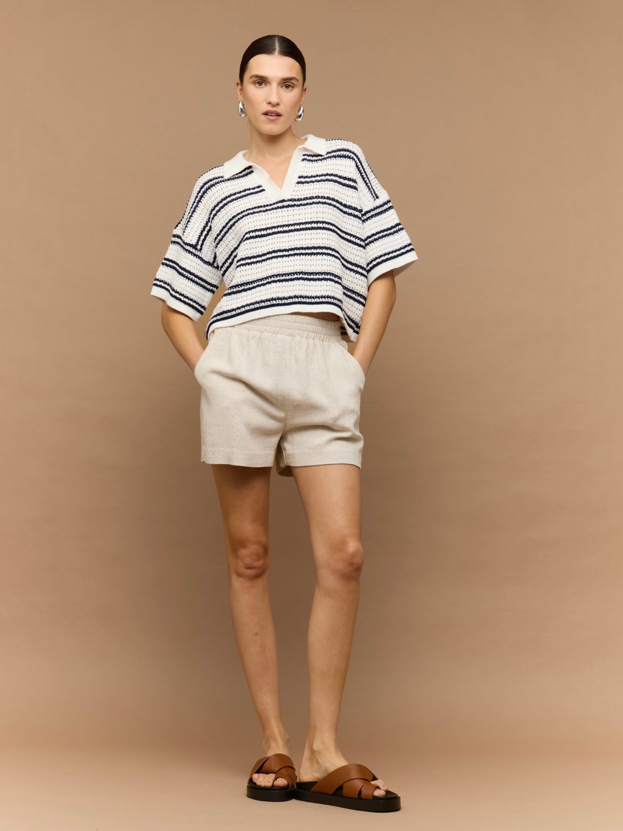 Solstice Knit Polo Top