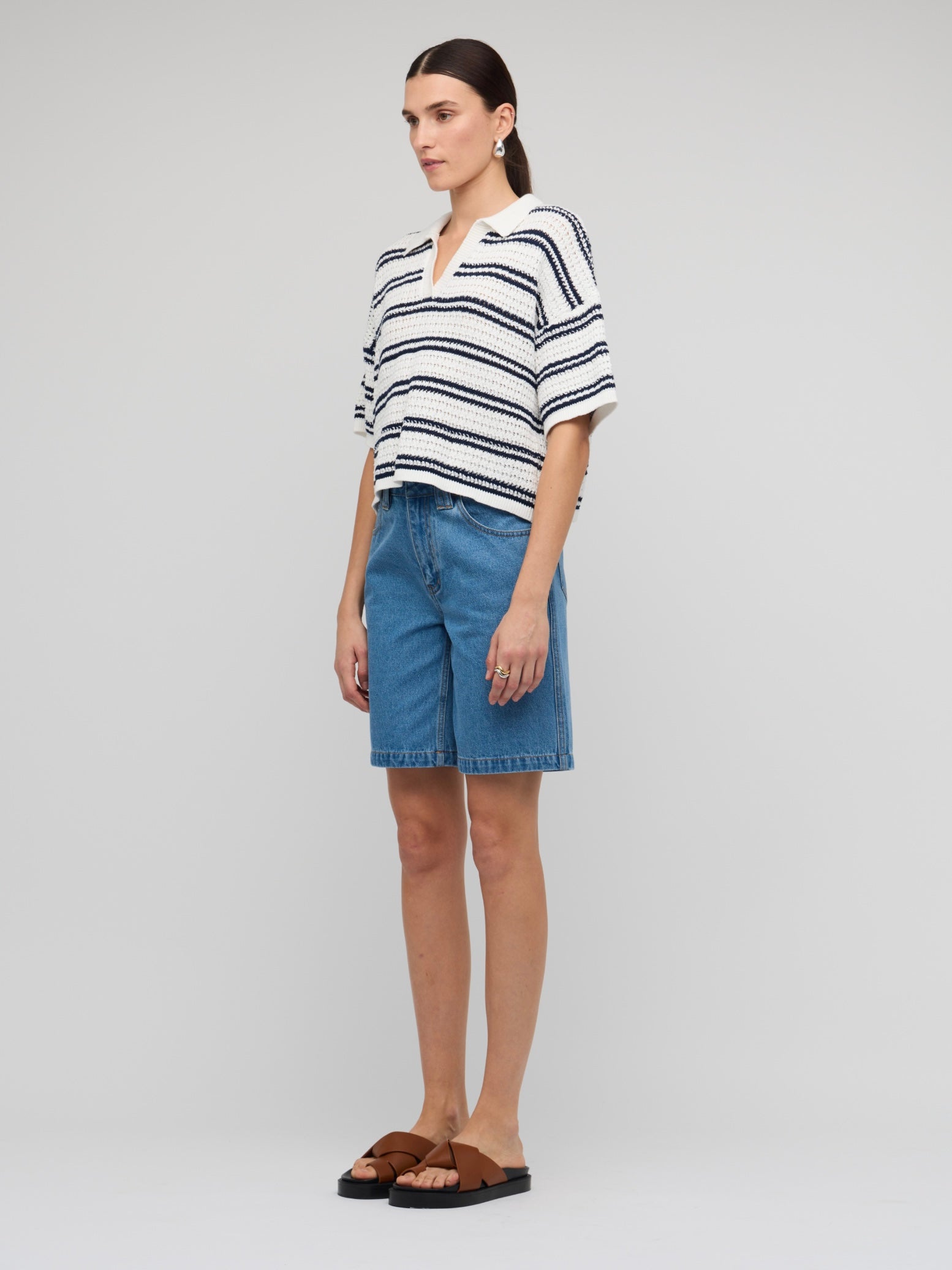 Solstice Knit Polo Top