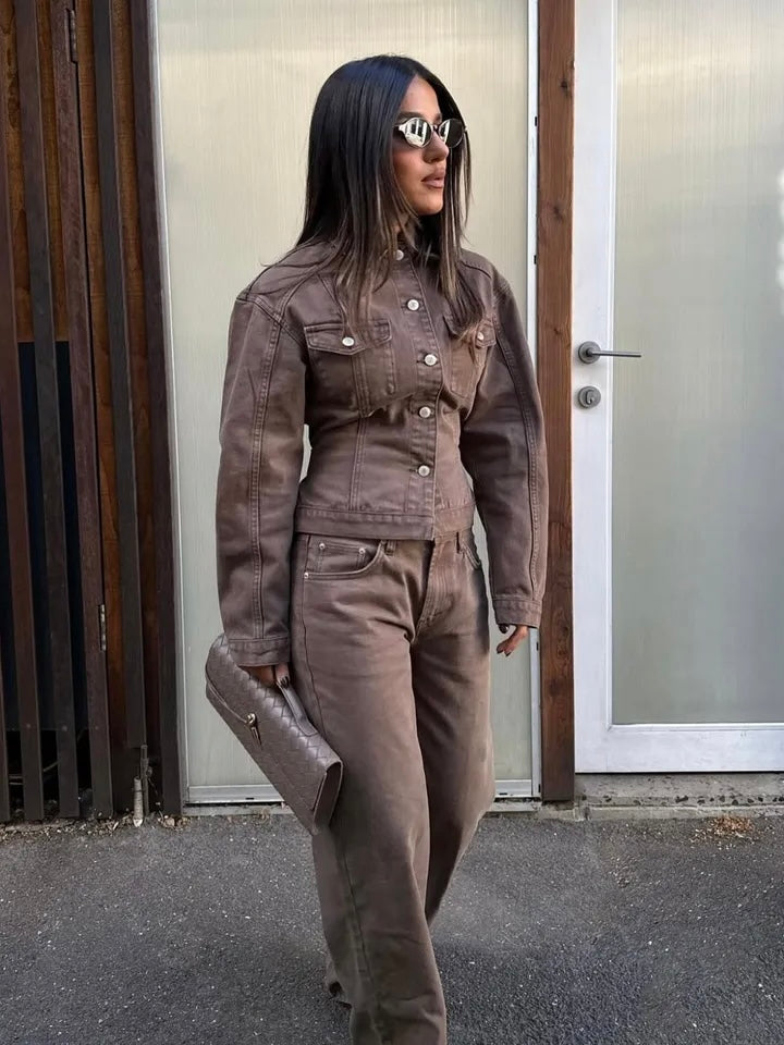 Avery Mid Rise Jean - Chocolate