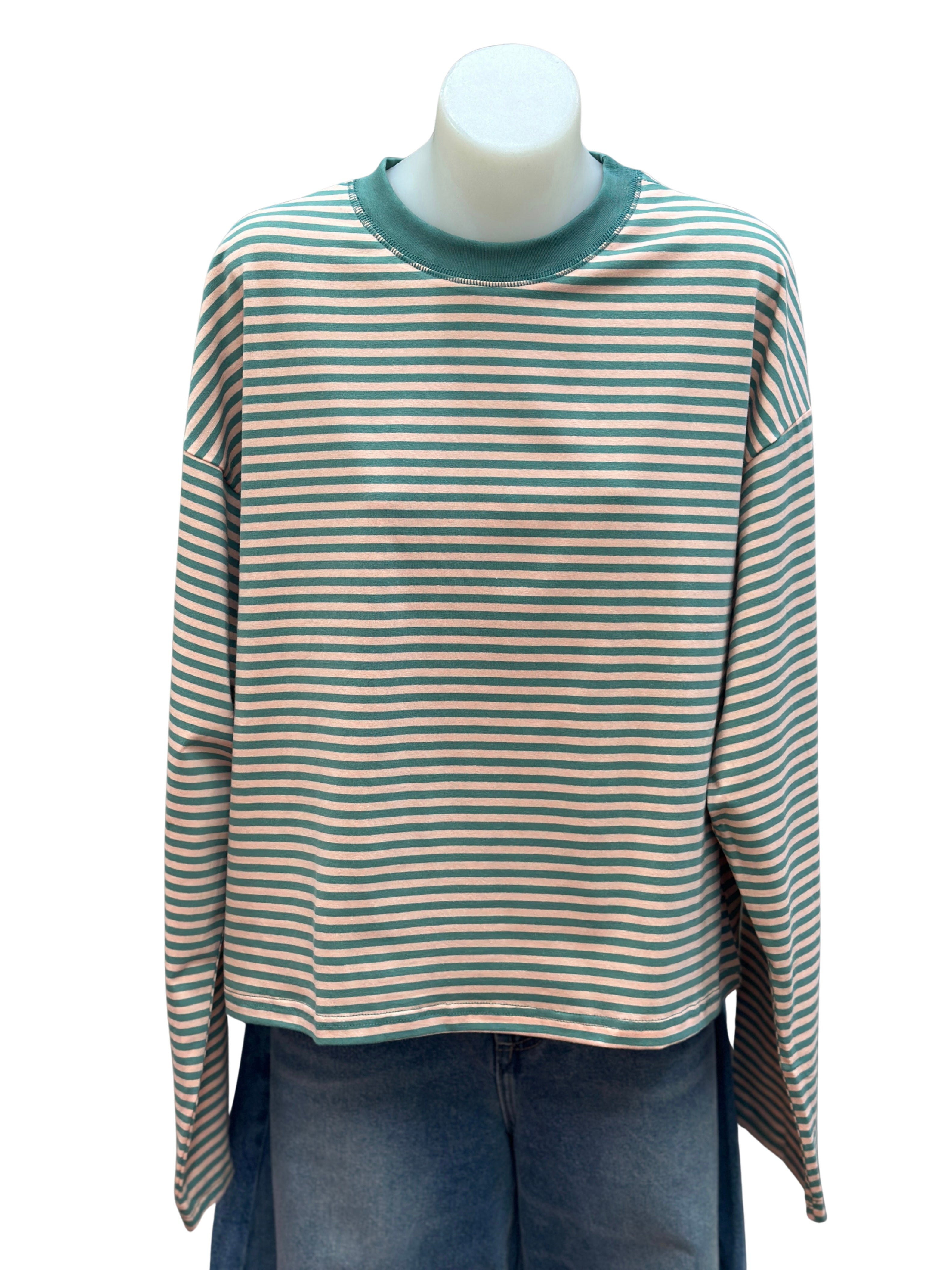 Avery Long Sleeve - Sage / Peach