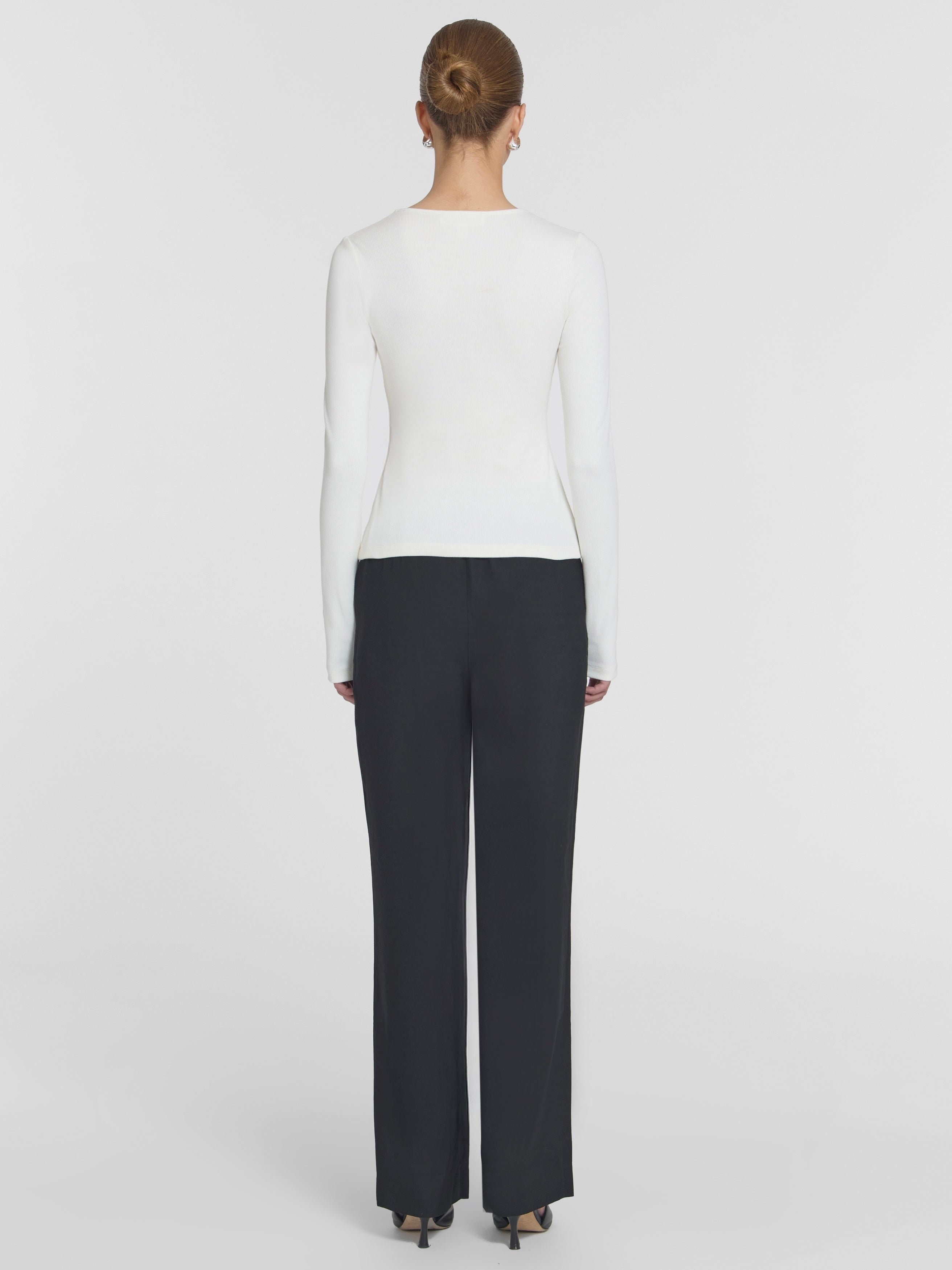 Woods Rib LS Tee - Ivory