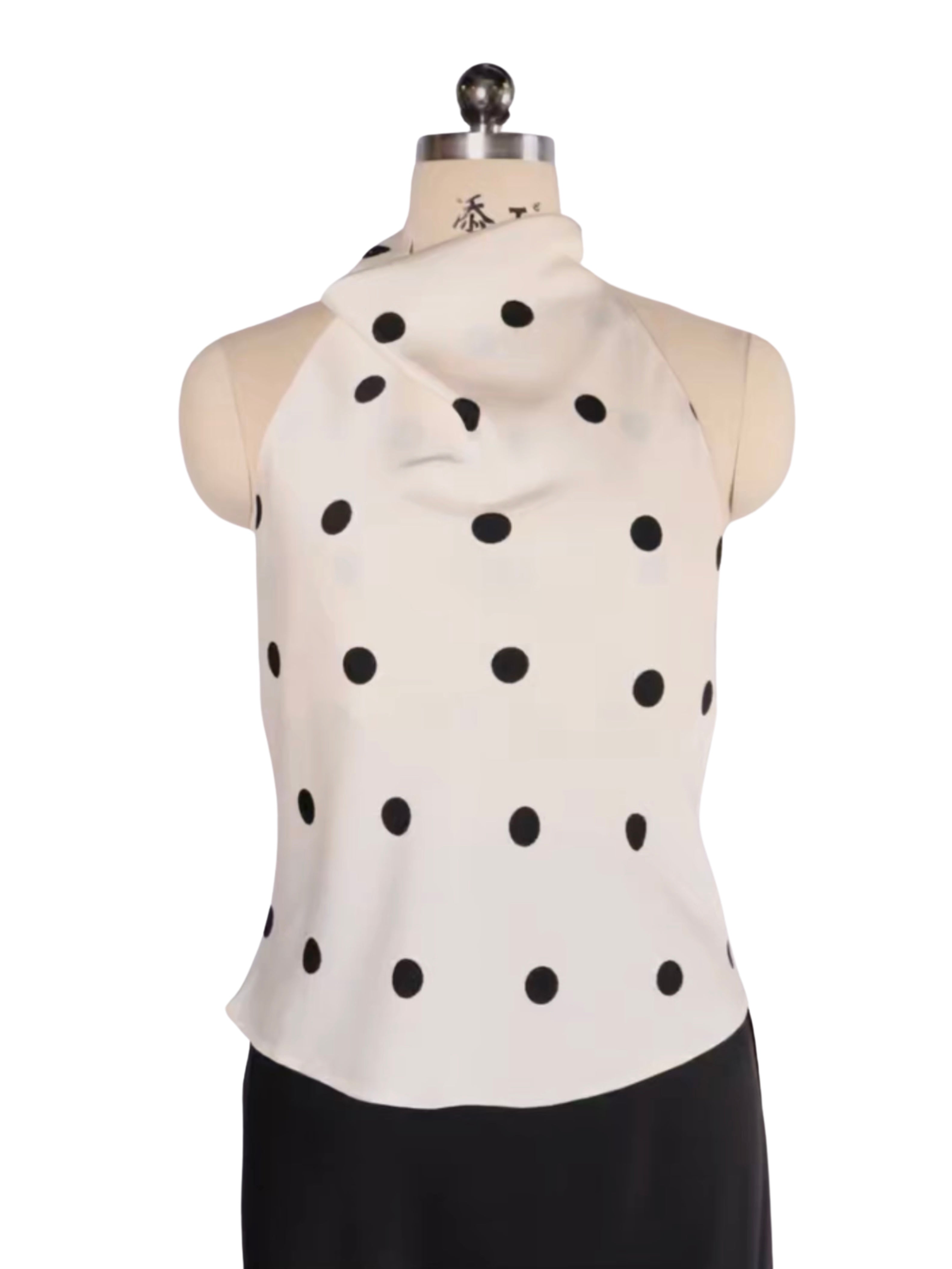 Elki Top - Ivory / Black Spot