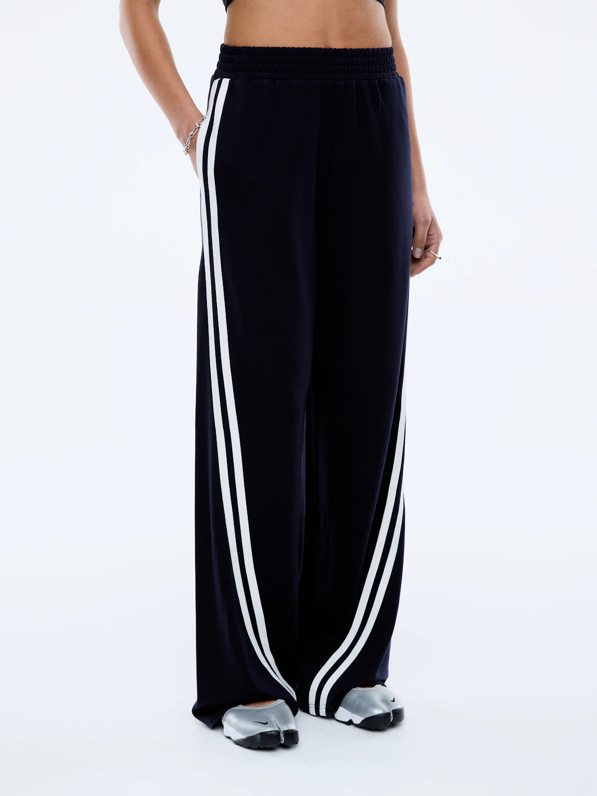 Valentina Stripe Pant - Navy