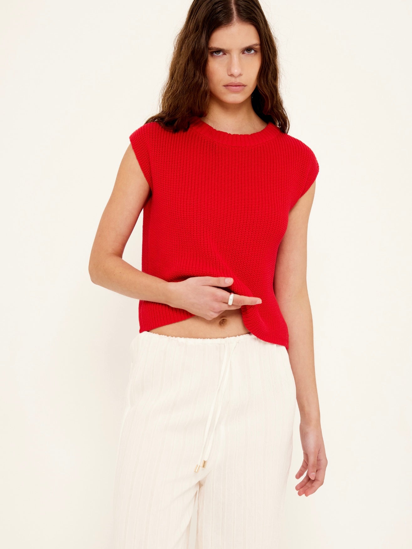 Ellis Knit Tank - Red