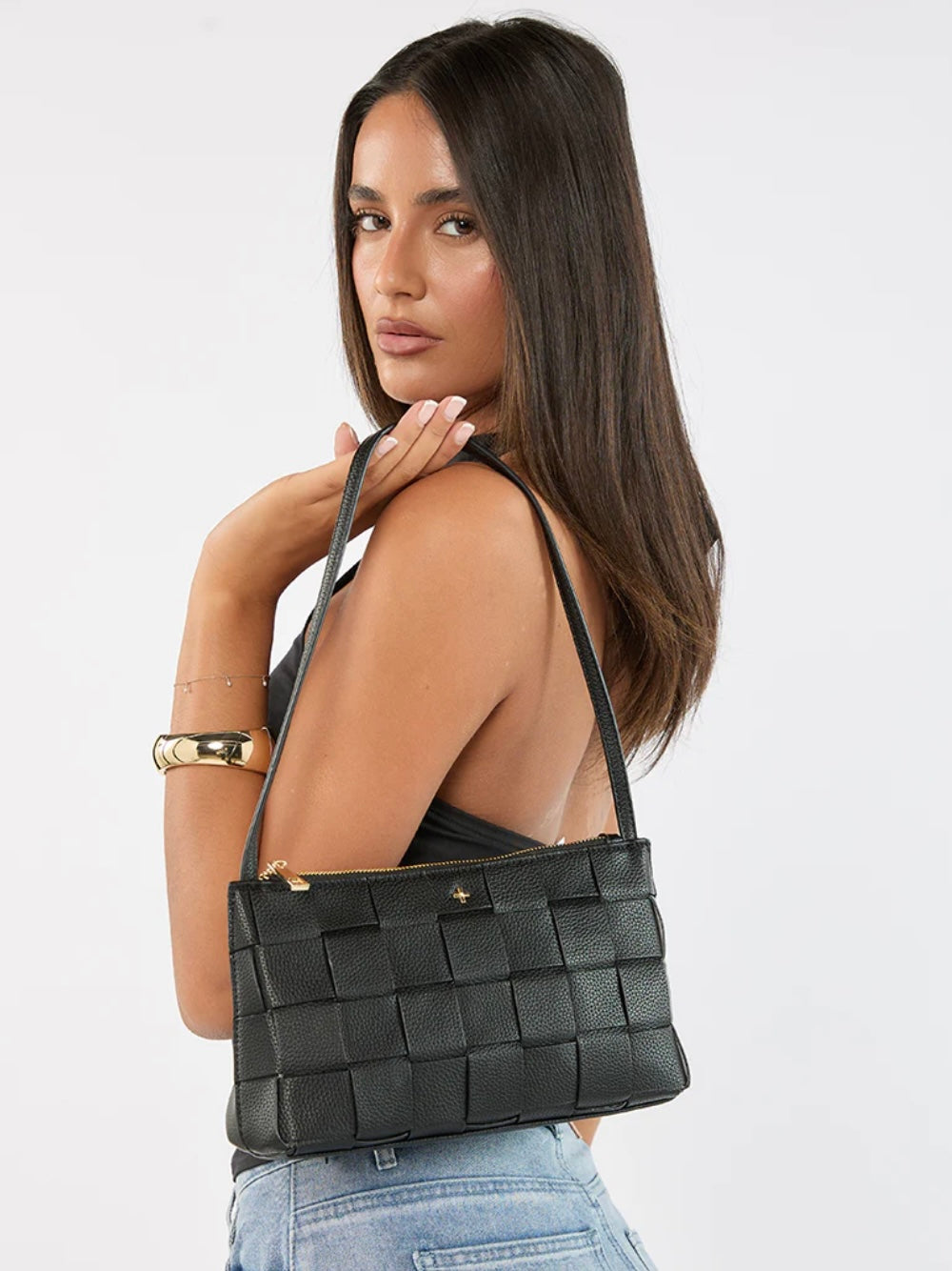 Portia Woven Bag - Black