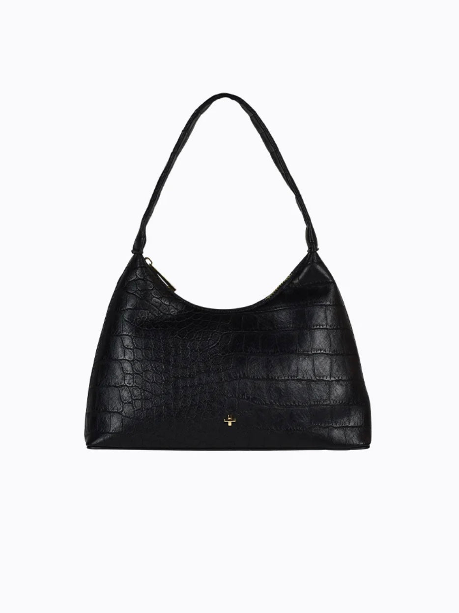 Sweetie Shoulder Bag - Black Croc