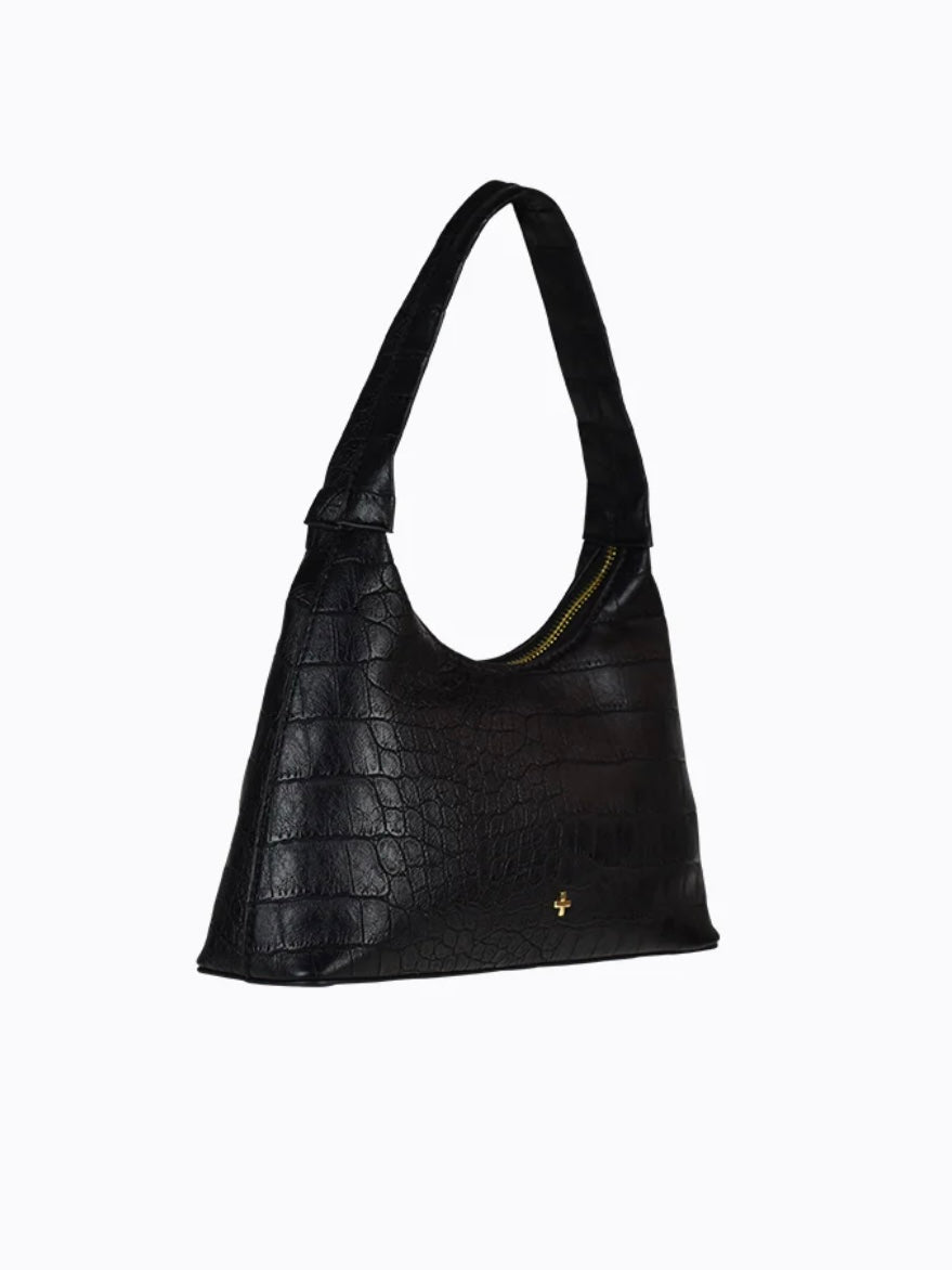 Sweetie Shoulder Bag - Black Croc
