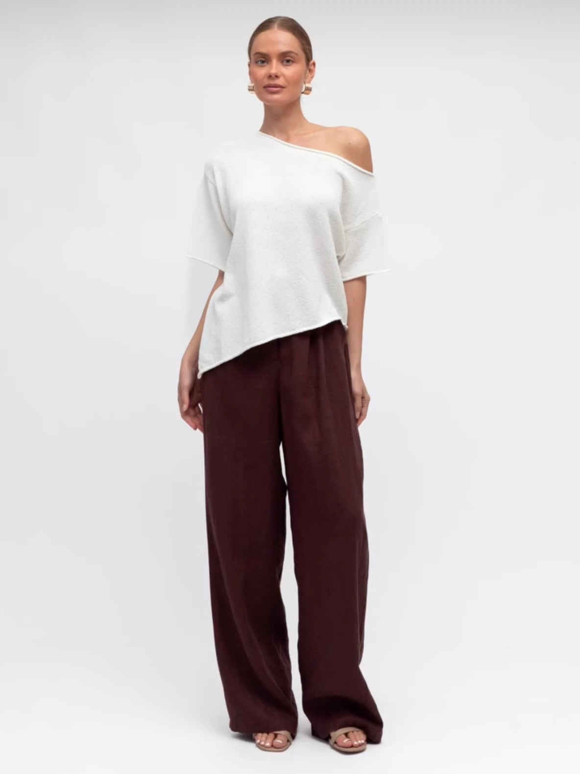 Rhea Knit Tee - White