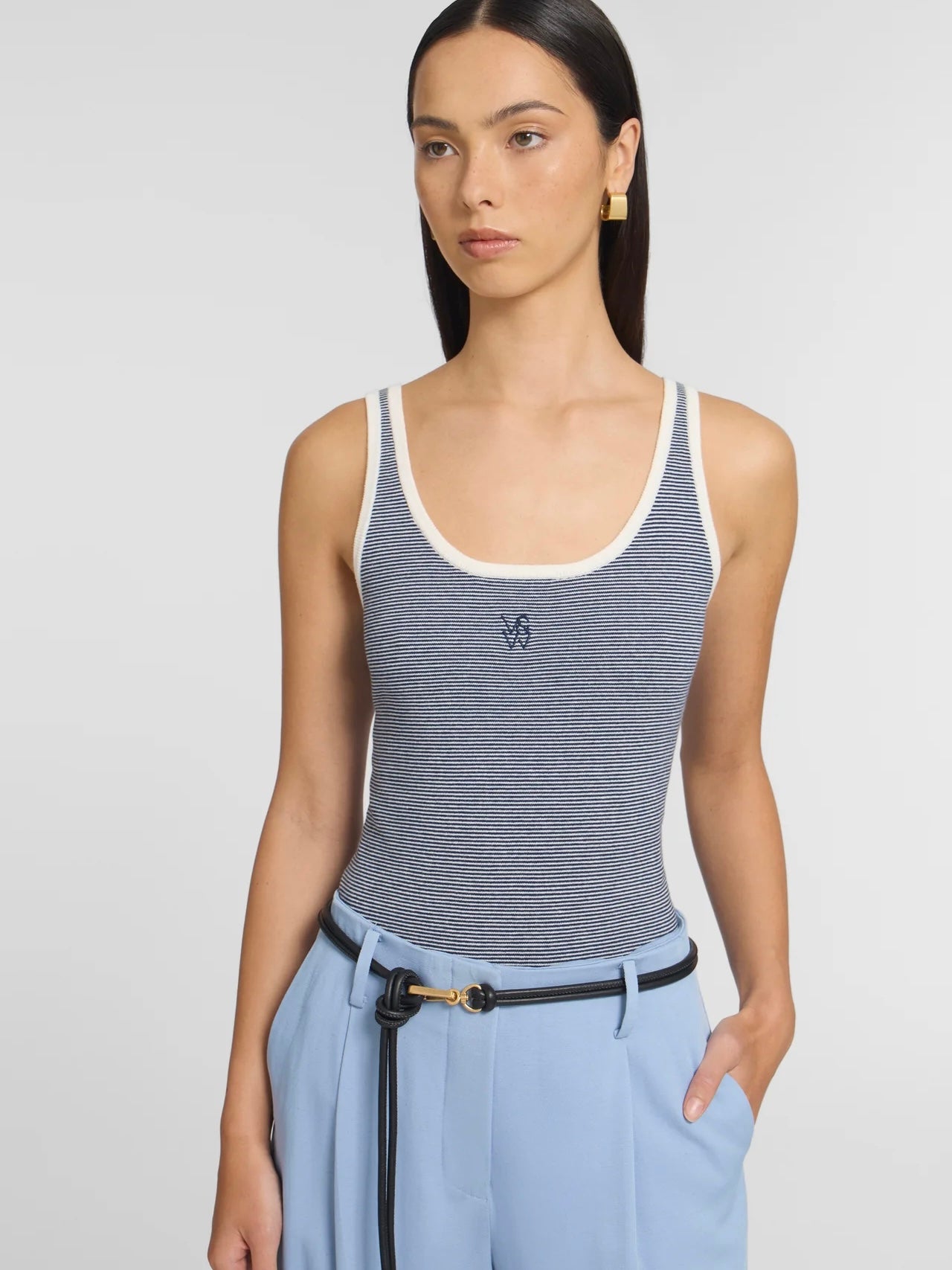 Chronicle Tank - Navy Stripe