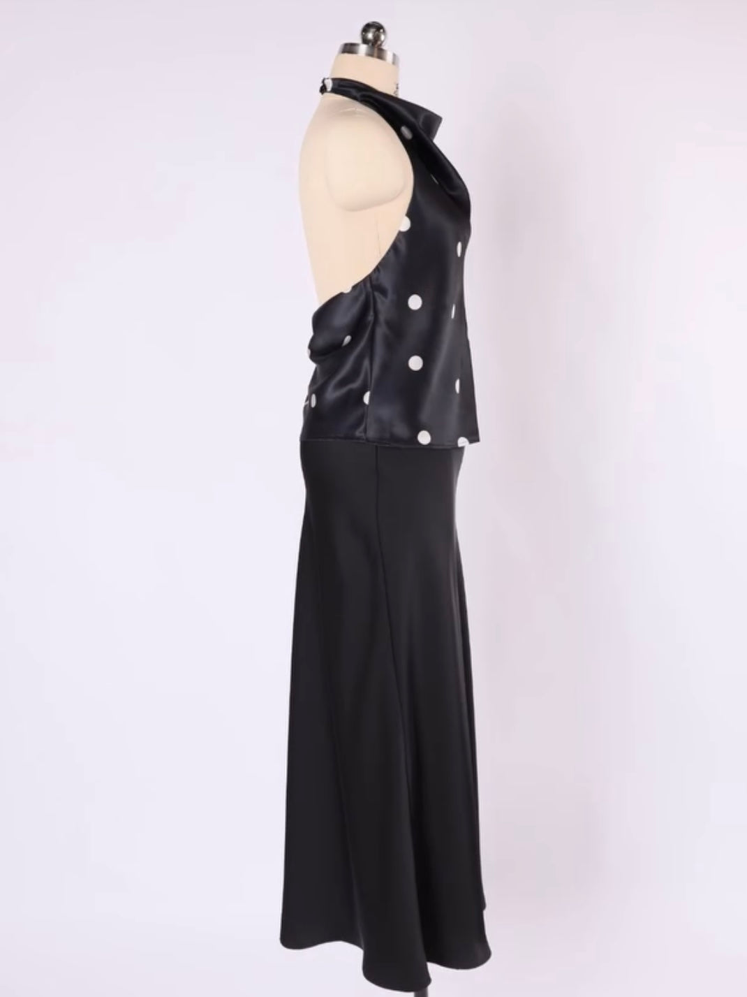 Elki Top - Black / Ivory Spot