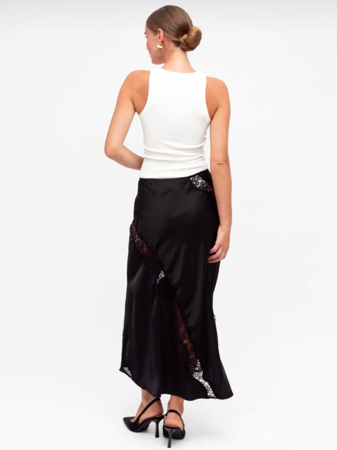 Magda Lace Skirt - Black