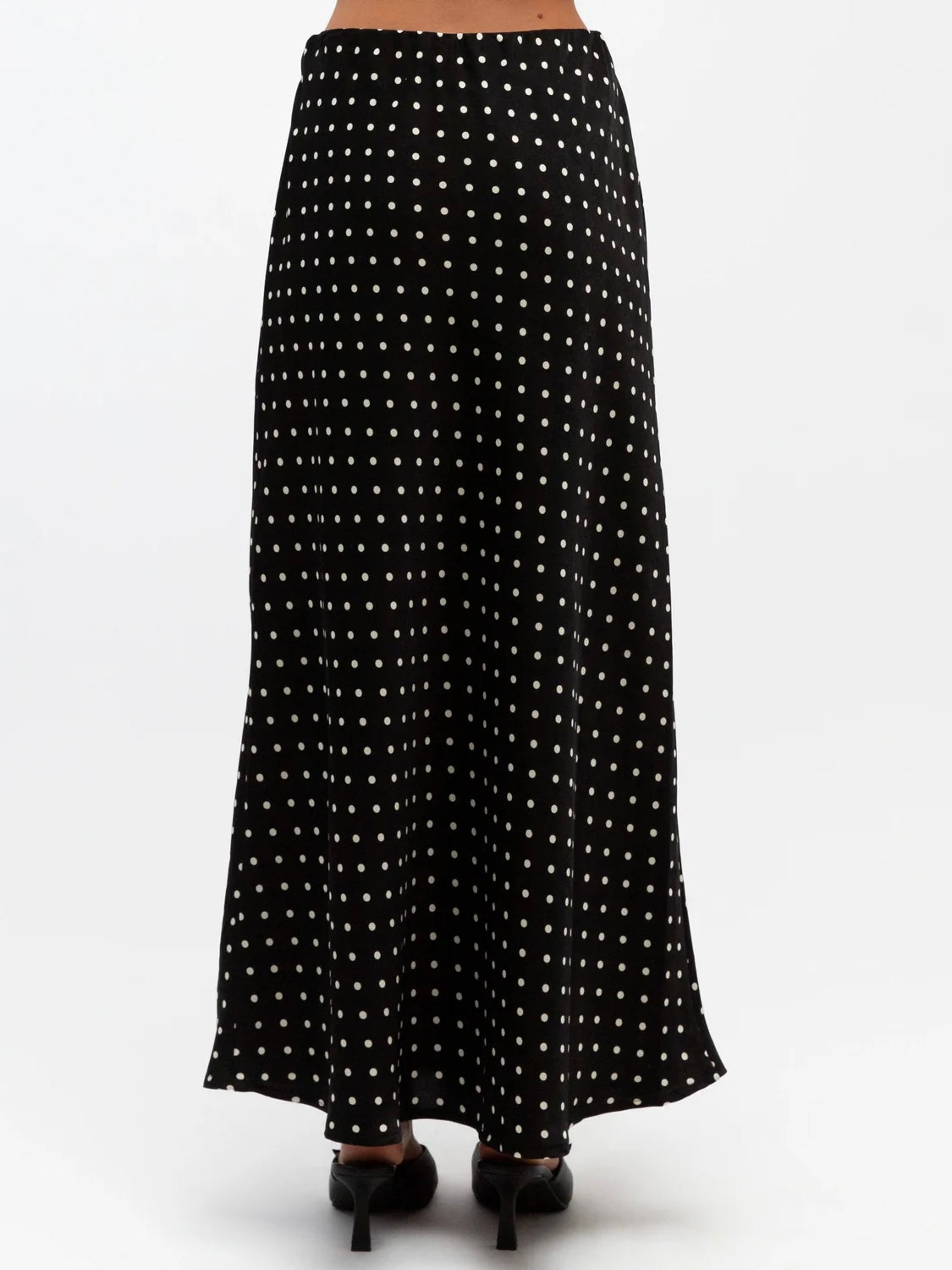 Frankie Spot Skirt - Black