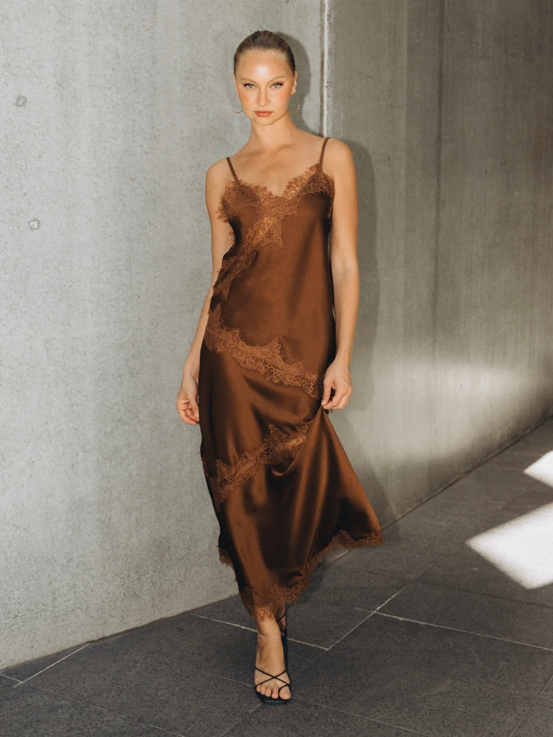 Maggie Lace Cami - Chocolate