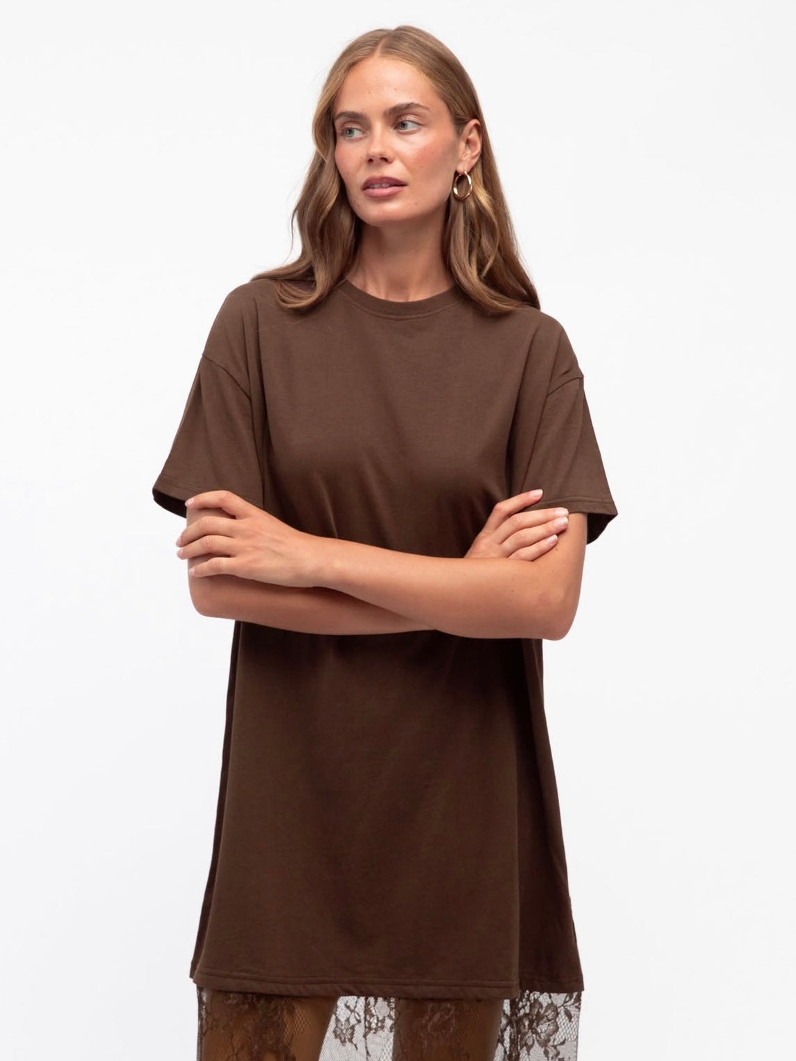 Anika Lace Dress - Chocolate