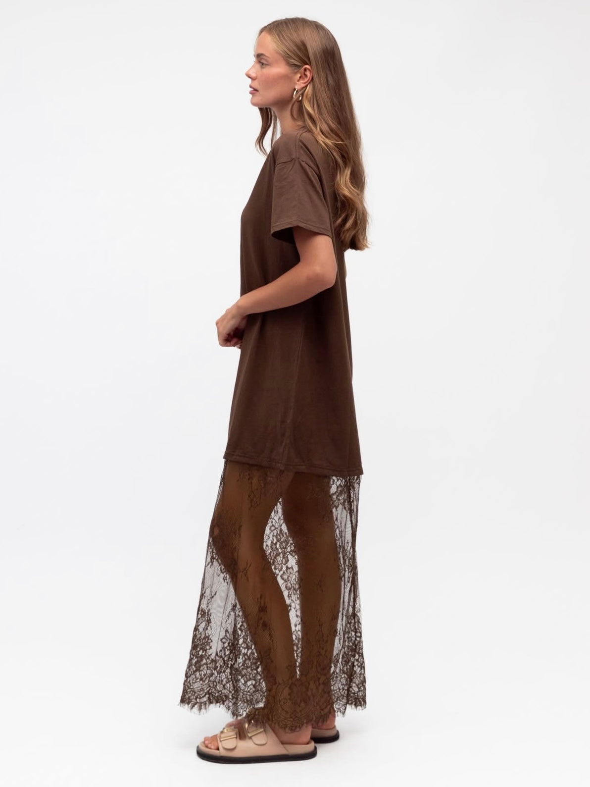 Anika Lace Dress - Chocolate