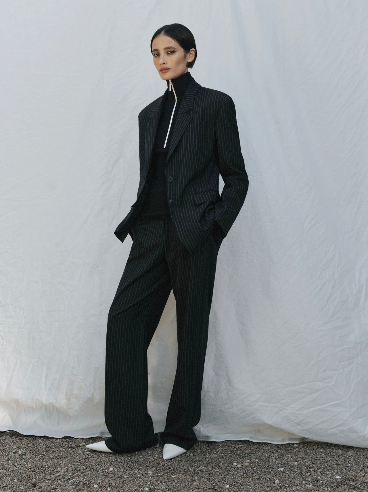 Summit Rib Turtleneck - Black