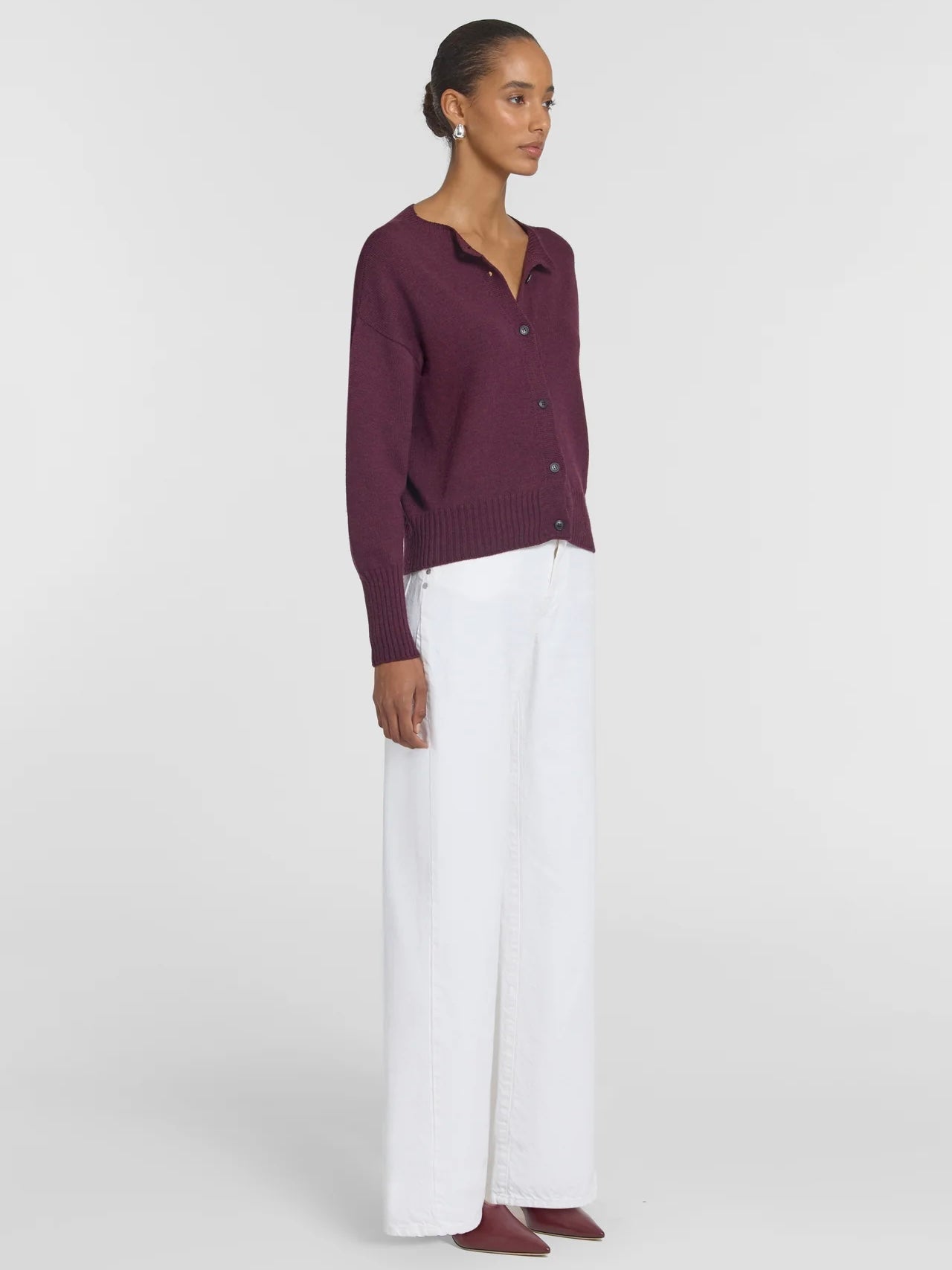 Hart Merino Cardigan - Garnet
