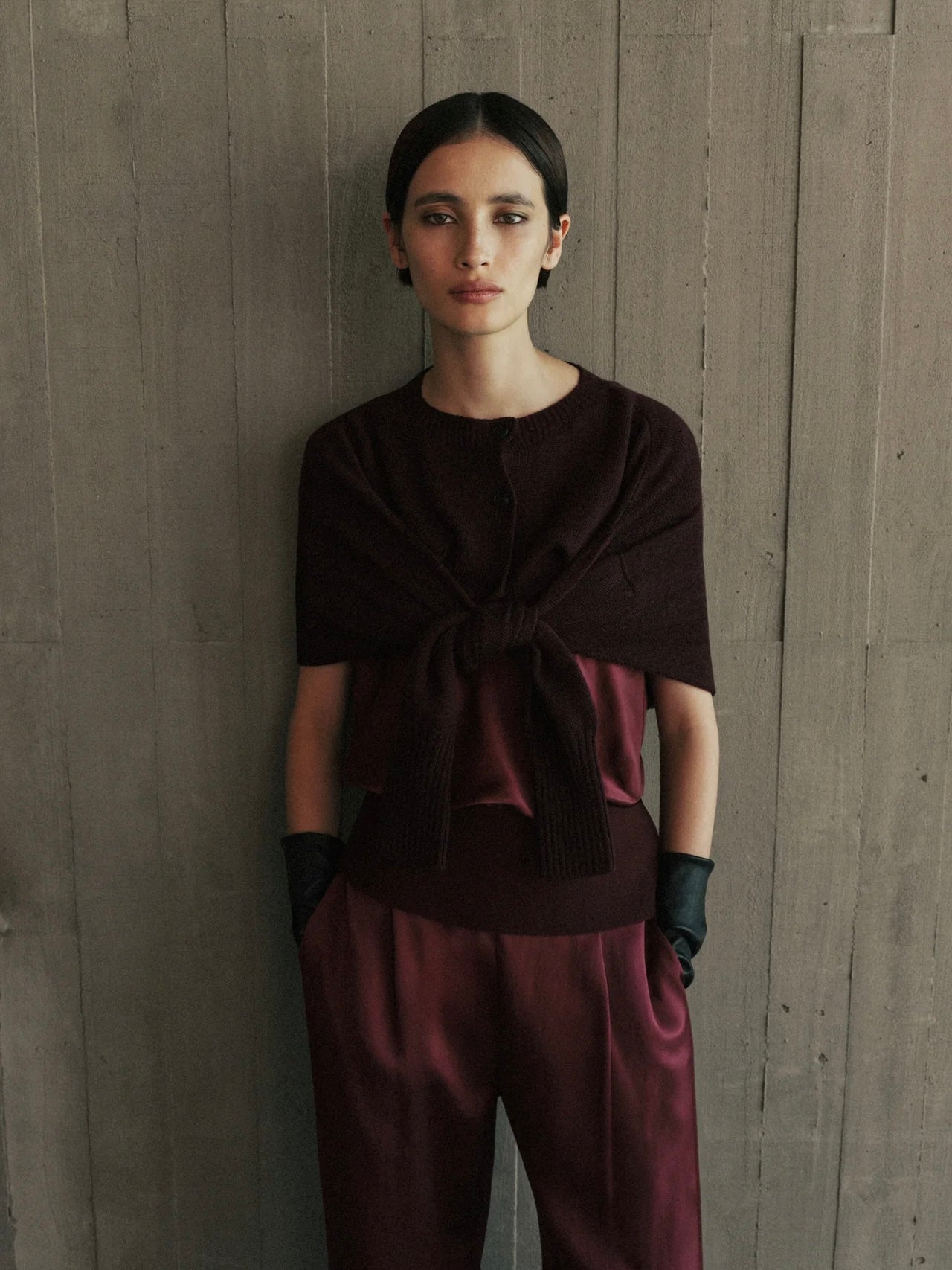 Hart Merino Cardigan - Garnet