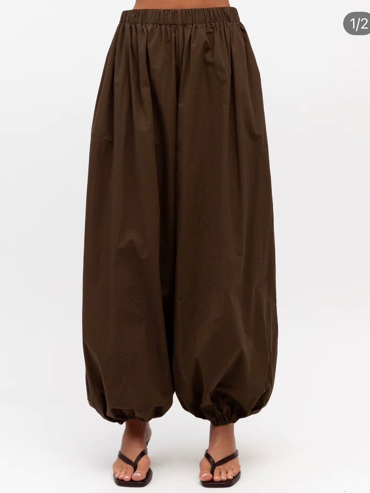 Aria Balloon Pant - Chocolate