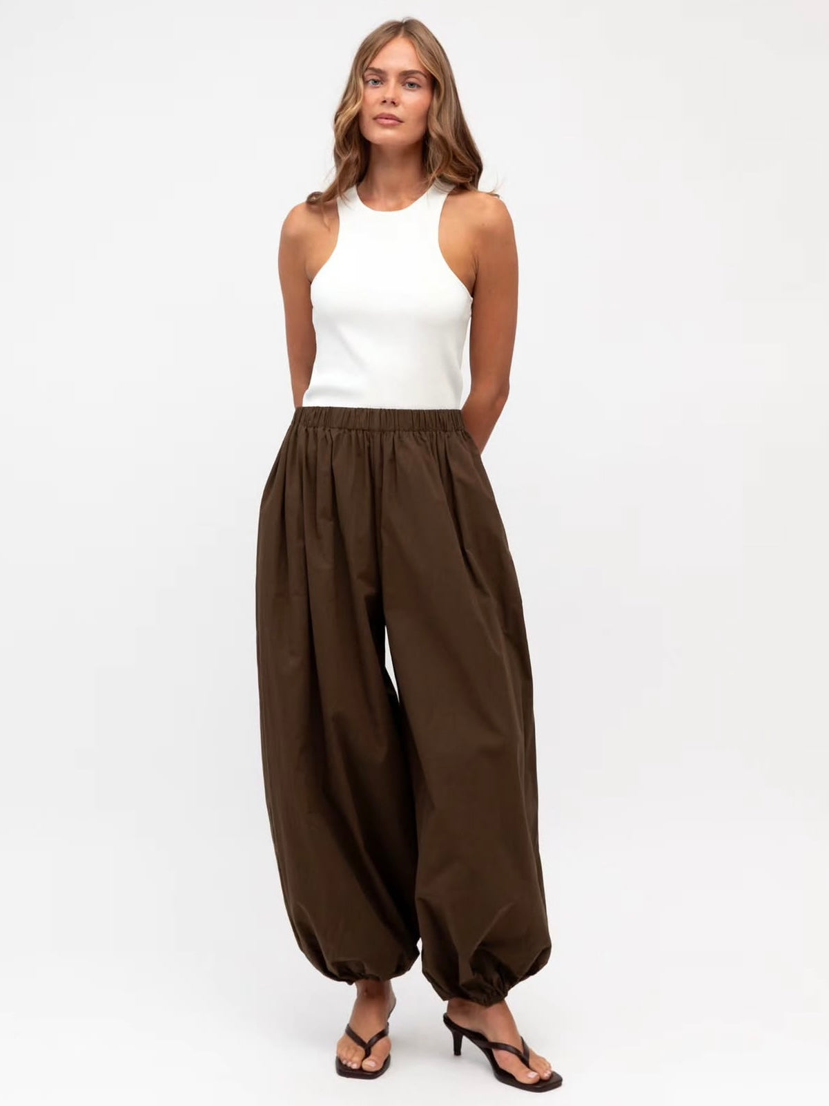 Aria Balloon Pant - Chocolate