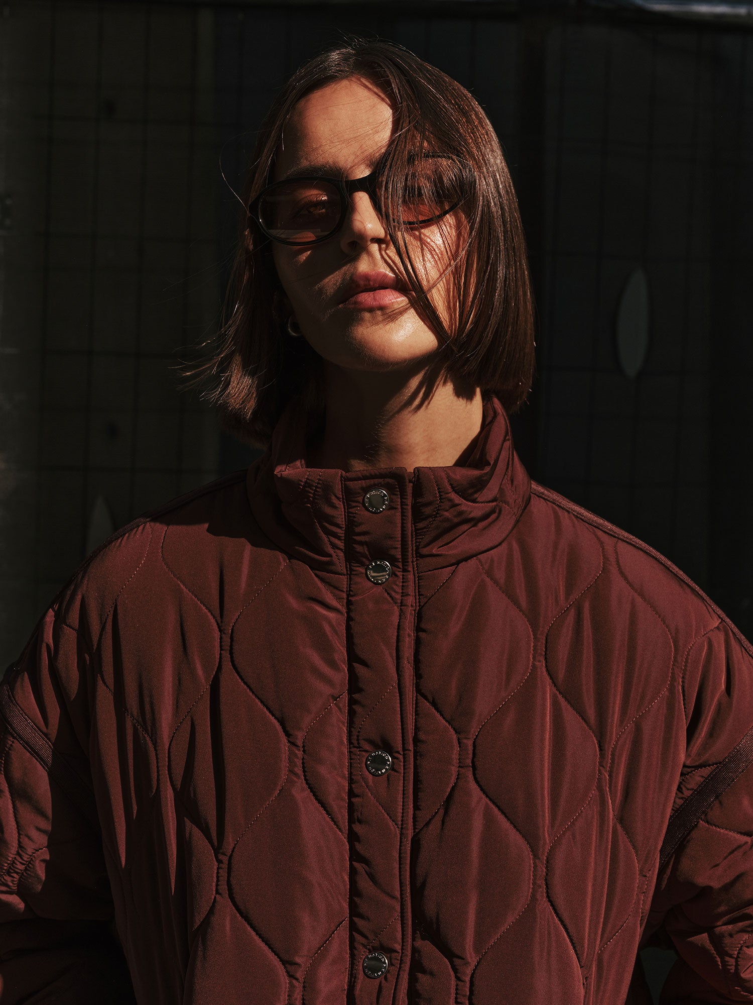 Surge Quilt Jacket - Mahogany