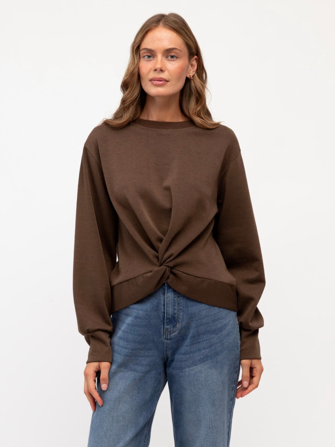 Milla Twist Sweat - Chocolate