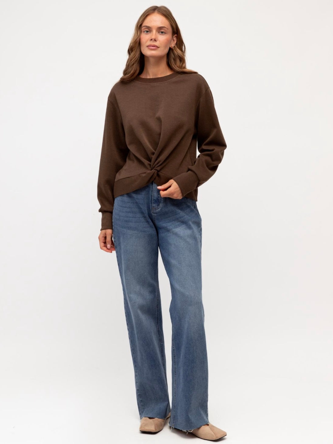 Milla Twist Sweat - Chocolate