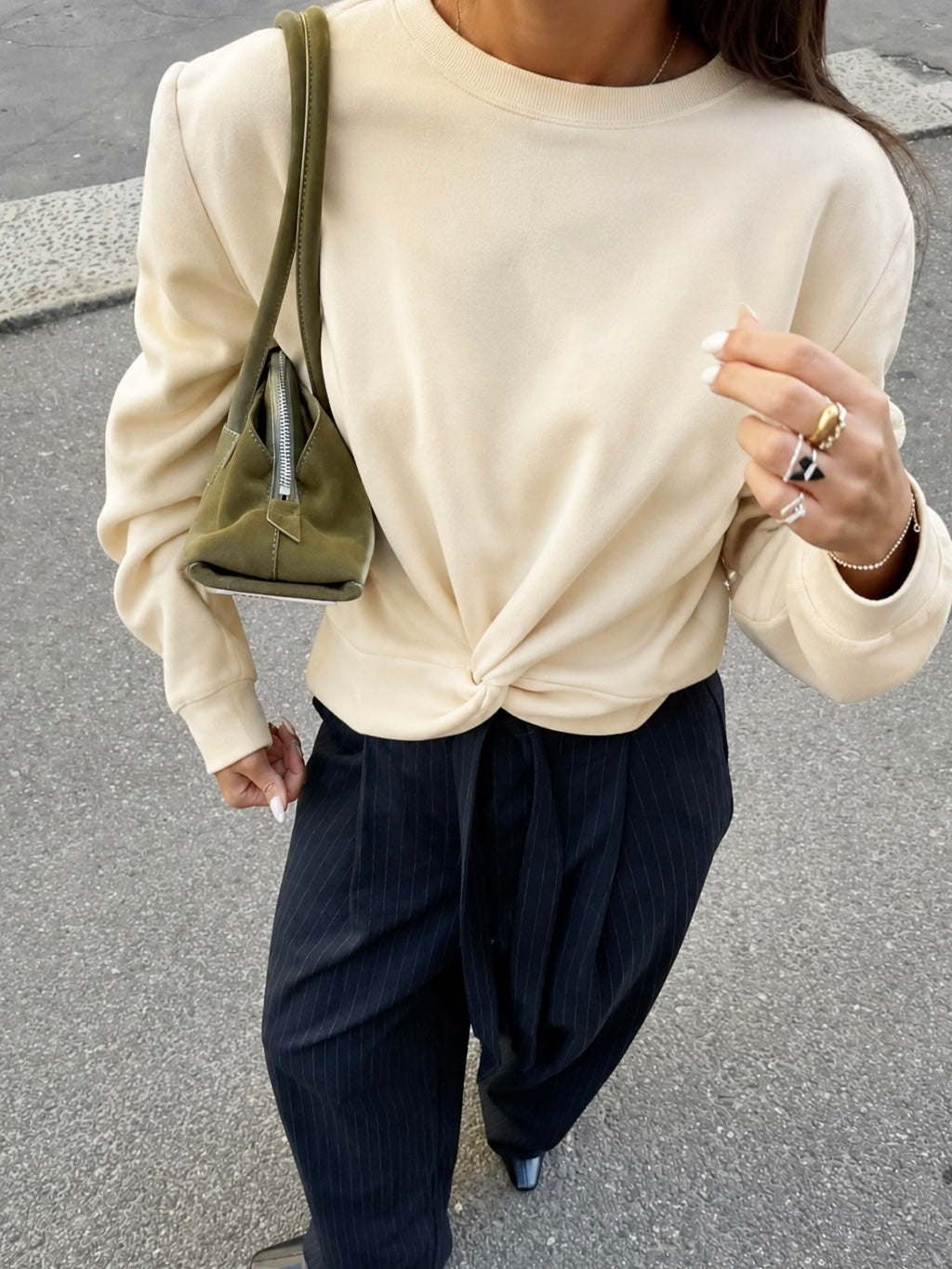 Milla Twist Sweat - Oatmeal
